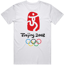 Beijing Summer 2008 Olympics Retro Logo World Olympiad Event T Shirt