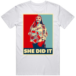 She Did It Carole Baskin Tiger King Hope Style Retro Graphic Unisex Cotton White Classic T Shirt