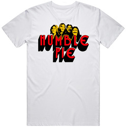 New Retro English 70s  Hard Rock Band Humble Pie Album Retro Graphic Unisex Cotton White Classic T Shirt