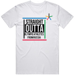 Straight Outta Olympic Athletes From Russia Pyeongchang 2018 Winter Olympics T Shirt