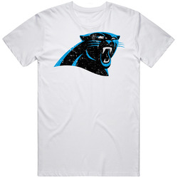 Carolina Panthers Distressed Retro Graphic Unisex Cotton White Classic T Shirt