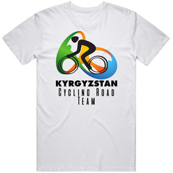 Kyrgyzstan Cycling Road Team Rio 2016 Olympic Event Logo Retro Graphic Unisex Cotton White Classic T Shirt