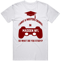 Master's Degree In Madden Nfl Vintage Video Game Lover Cool T Shirt
