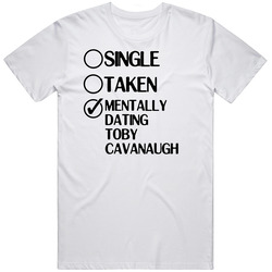 Single Taken Dating Toby Cavanaugh Pretty Little Liars Retro Graphic Unisex Cotton White Classic T Shirt