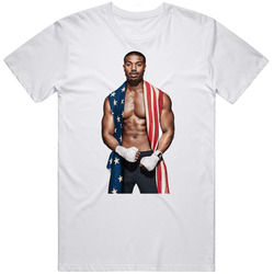 Michael B Jordan Shirtless Abs Creed Movie T Shirt
