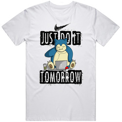 Snorlax Pokemon Graphic T Shirt Just Do It Tomorrow T Shirt