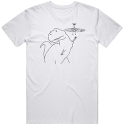 T-rex Trying To Turn Off Ceiling Fan Funny  Blk T Shirt