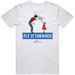 Fly It Forward (man) - Standard Style Retro Graphic Unisex Cotton White Classic T Shirt