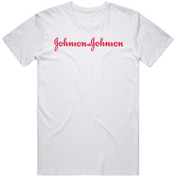 Johnson And Johnson Logo Retro Graphic Unisex Cotton White Classic T Shirt