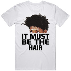 Elfrid Payton It Must Be The Hair Orlando Basketball Retro Graphic Unisex Cotton White Classic T Shirt