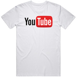You Tube Men's White Retro Graphic Unisex Cotton White Classic T Shirt