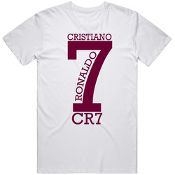Cristiano Ronaldo Cr7 Standard White Retro Graphic Unisex Cotton White Classic T Shirt
