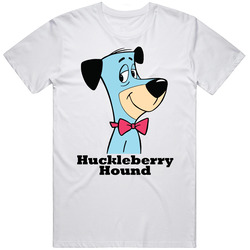 Huckleberry Hound Yogi Bear Hanna Barbera Tv Show Vintage Cartoon Retro Graphic Unisex Cotton White Classic T Shirt