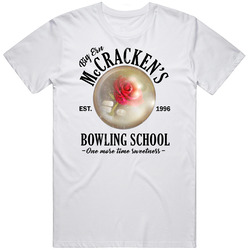 Big Ern Mccracken Bowling School Kingpin Retro 90s Movie Logo Fan Retro Graphic Unisex Cotton White Classic T Shirt