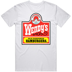 Wendys Fast Food Logo Retro Graphic Unisex Cotton White Classic T Shirt