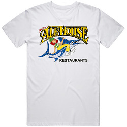 Millers Ale House Fast Food Restaurant Distressed Look Retro Graphic Unisex Cotton White Classic T Shirt