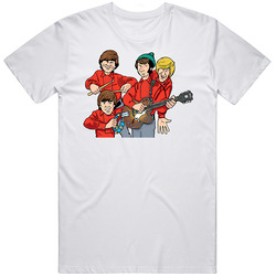 The Monkees 1960 Carton S6 Retro Graphic Unisex Cotton White Classic T Shirt