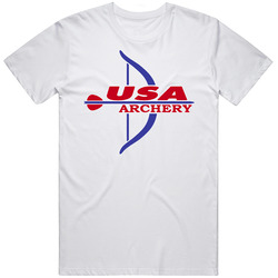 Usa America Archery Retro Graphic Unisex Cotton White Classic T Shirt
