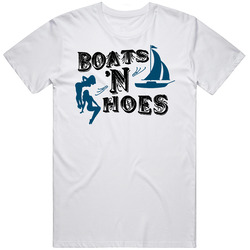 Boats N Hoes Step Brothers Retro Graphic Unisex Cotton White Classic T Shirt
