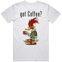 Woody Woodpecker Bad Morning I Hate Mornings Retro Graphic Unisex Cotton White Classic T Shirt