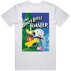 The Brave Little Toaster Cartoon Movie Retro Graphic Unisex Cotton White Classic T Shirt