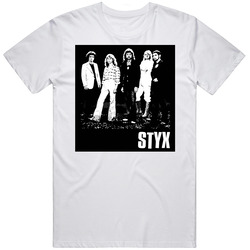 Styx rock emo 80s retro JOE Retro Graphic Unisex Cotton White Classic T Shirt
