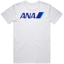 Ana All Nippon Airways Retro Logo Japanese Airline Retro Graphic Unisex Cotton White Classic T Shirt