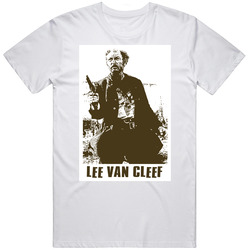Lee Van Cleef Cowboy Western Retro Graphic Unisex Cotton White Classic T Shirt