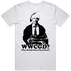 What Would Clark Griswold Christmas European Vegas Vaction Retro Graphic Unisex Cotton White Classic T Shirt