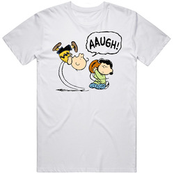 Charlie Brown Lucy Funny Football Retro Graphic Unisex Cotton White Classic T Shirt