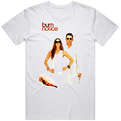 Burn Notice Action Drama Tv Show Retro Graphic Unisex Cotton White Classic T Shirt