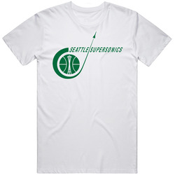 Seattle Supersonics Retro Logo Retro Graphic Unisex Cotton White Classic T Shirt