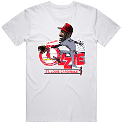 Ozzie Smith Retro Baseball Caricature Retro Graphic Unisex Cotton White Classic T Shirt