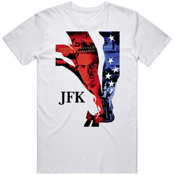 Costner Stone Jfk Movie Retro Graphic Unisex Cotton White Classic T Shirt