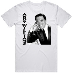 Music Crooner Andy Williams Moon River Retro Graphic Unisex Cotton White Classic T Shirt