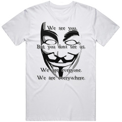 Anonymous Retro Graphic Unisex Cotton White Classic T Shirt