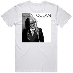Billy Ocean Album Cover Retro Graphic Unisex Cotton White Classic T Shirt