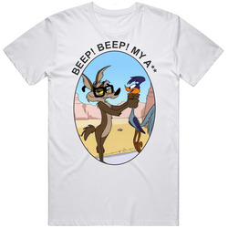 Roadrunner_beep Beep My A Retro Graphic Unisex Cotton White Classic T Shirt