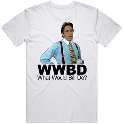 Bill Lumbergh Office Space Funny Comedy Wwjd Retro Graphic Unisex Cotton White Classic T Shirt
