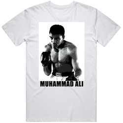 Muhammad Ali Boxing Retro Graphic Unisex Cotton White Classic T Shirt