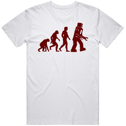 Robot Evolution Funny Retro Graphic Unisex Cotton White Classic T Shirt