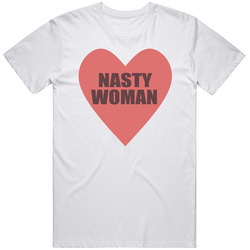 Katy Perry Vote Hillary Clinton Nasty Woman Retro Graphic Unisex Cotton White Classic T Shirt