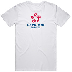 Republic Services Waste Disposal Trash Removal Fan Logo Gift Retro Graphic Unisex Cotton White Classic T Shirt