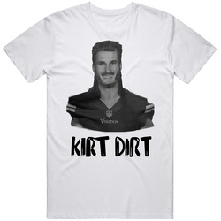Kirt Dirt Kirk Cousin Minnesota Quarterback Football Mullet Funny Retro Graphic Unisex Cotton White Classic T Shirt