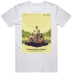 The Peanut Butter Falcon Movie Poster 2019 Shia Labeouf Dakota Johnson Zack Gottsagen Retro Graphic Unisex Cotton White Classic T Shirt