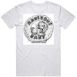 Ravenous Baby #1 Retro Graphic Unisex Cotton White Classic T Shirt