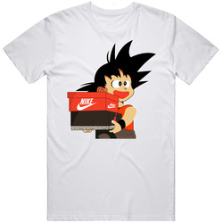 The Quotable Tees Goku Dragonball Sneakerhead Anime Fan Retro Graphic Unisex Cotton White Classic T Shirt
