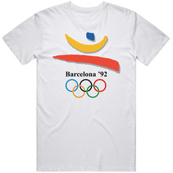 Barcelona Summer 1992 Olympics Retro Logo World Olympiad Event Retro Graphic Unisex Cotton White Classic T Shirt