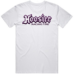 Hoosier Racing Tire Automobile Car Truck Motorcycle Auto Parts Cool Distressed Style Brand Logo Emblem Retro Graphic Unisex Cotton White Classic T Shirt