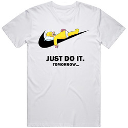 Just Do It Retro Graphic Unisex Cotton White Classic T Shirt